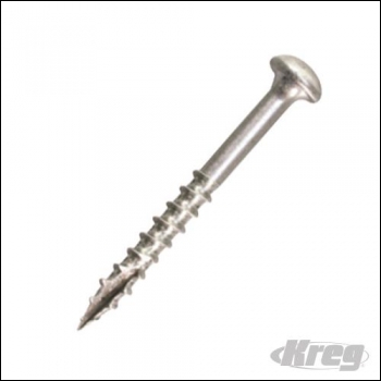 KREG Stainless Steel Pocket-Hole Screws Maxi Loc - Coar - No.8 x 1-1/4 inch  100pk