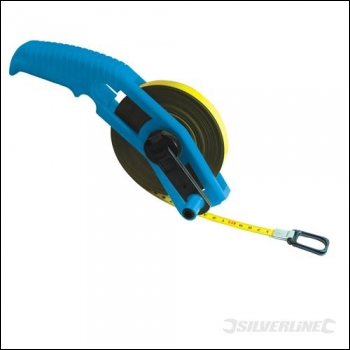 Silverline Open Reel Steel Surveyors Tape Product - 