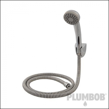 Plumbob Chrome Fixed Wall Bracket Shower Kit - Single Spray Pattern - Code 343501