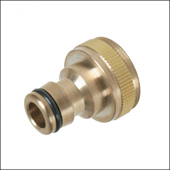 Silverline Tap Connector Brass - 3/4 inch  BSP - 1/2 inch  Male - Code 598438