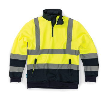 Tough Grit Hi-Vis 2-Tone Sweatshirt Yellow/Navy - XXL - Code 695318