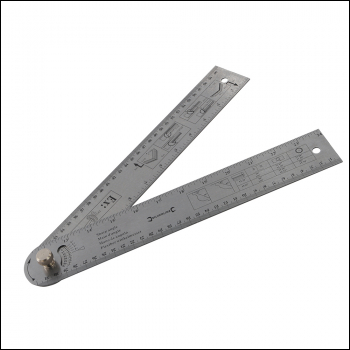 Silverline Easy Angle Protractor Rule - 600mm - Code 783421