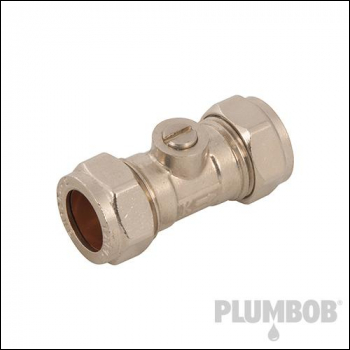 Plumbob Isolating Valve Chrome Plated - 15mm - Code 880971