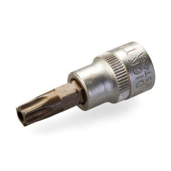 King Dick 3/8 inch  SD Inserted Anti-Tamper Bit Short Socket Trx