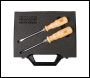 King Dick Heritage Wooden Handled Screwdriver Set 2pce - Slotted 7/32 inch  & PH2 - Code HWHS002BF