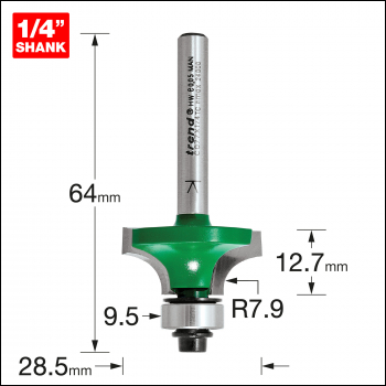 Trend Rounding Over 7.9mm Radius X 12.7mm Cut - Code C077X1/4TC