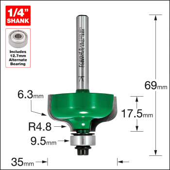 Trend Self Guided Ogee 6.3mm Radius - Code C099X1/4TC