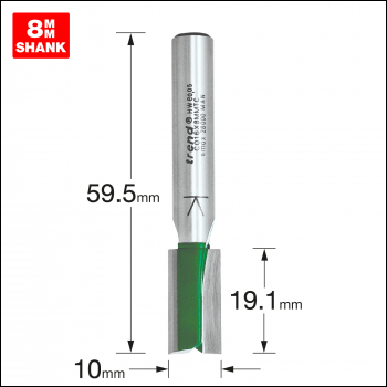 Trend Two Flute Cutter 10mm Diameter - Code C016X8MMTC