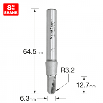 Trend Radius 3.2mm Radius X 6.3mm Diameter - Code C052X8MMTC