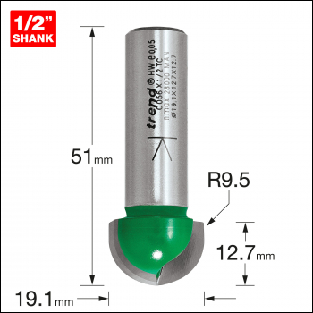 Trend Radius 9.5mm Radius X 19.1mm Diameter - Code C056X1/2TC