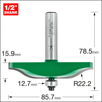 Trend Ogee Panel Mould Cutter 22mm Radius 86mm Diameter - Code C184X1/2TC