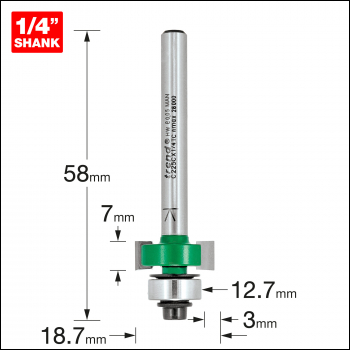 Trend Guided Plain Pile Cutter 7x3mm - Code C225CX1/4TC