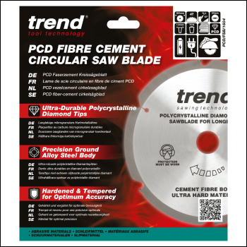 Trend Pcd Fibre Cement Circular Saw Blade 160mm X 20mm X 4t - Code PCD/FSB/1604