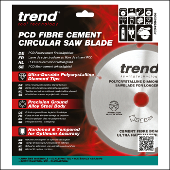 Trend Pcd Fibre Cement Circular Saw Blade 235mm X 30mm X 6t - Code PCD/FSB/2356