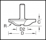 Trend Raised Panel 12mm Radius X 41mm Diameter - Code C150X8MMTC