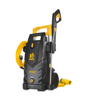 V-TUF V5 110v X2 Tough DIY Site Electric Pressure Washer - 2175psi, 150Bar, 6L/min - 8 m HI-VIS HOSE & 5m CABLE