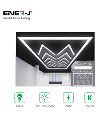 ENER-J 396W Designer Ceiling Lights with Frame (12 Arrow and border) - Code T317