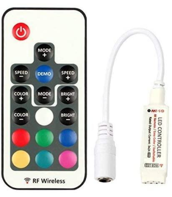 ENER-J RF Mini Controller with 17 Key Remote for RGB Strips - Code T676