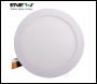 ENER-J Pack of 4 12W Recessed Round LED Downlight Mini Panel 170mm Diameter, 4000K, with Transformer, Great Heat Dissipation, No Dazzling, Not Flashing, No Warm-up Time Required - Code T126-4