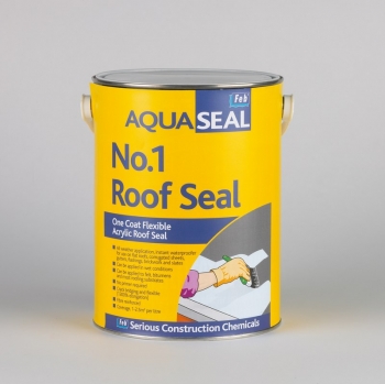 AQUASEAL NO.1 ACRYL ROOF SEAL - One Coat Flexible Acrylic Roof Seal - Grey - 5KG (per 4)