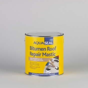 AQUASEAL BITUMEN ROOF REPAIR MASTIC - Seals & Waterproofs Cracks, Joints And Holes - Black - 2.5LTR (per 6)