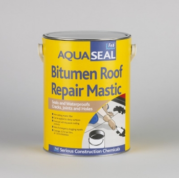 AQUASEAL BITUMEN ROOF REPAIR MASTIC - Seals & Waterproofs Cracks, Joints And Holes - Black - 25LTR