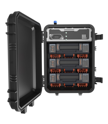 Power2Go 3 Bay Lithium-ion Battery Pack Charging Case with D24-500 batteries - For TL-500 Series - Code PTG-TKC-9H