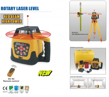 Proline GPR R2H Red Rotary Laser Level With Tripod & Staff