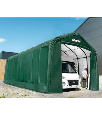 Clarke CIG1640 XX-Large Garage / Workshop with Apex Roof – Green (40'x16'x14.5' / 12x4.9x4.3m)