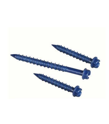 6.3 x 254mm Masonry Screws with Slotted Hex Washer Head - Box of 50