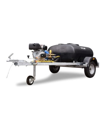 V-TUF DELUGE 6.5HP 165Bar 13L/min Direct Drive Honda Petrol 500 ltr Highway Trailer Bowser Pressure Washer - Code DELUGE500HWTDD065