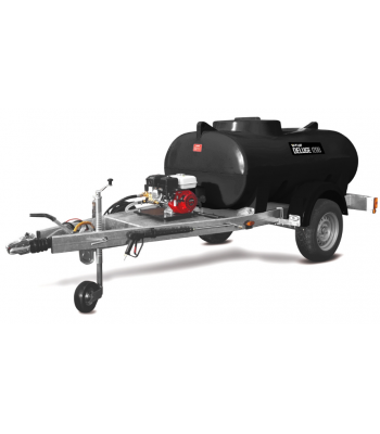 V-TUF DELUGE 13HP 4000psi, 275Bar, 15L/min Gearbox Driven Electric Start Honda Petrol 1125ltr Highway Trailer Bowser Pressure Washer - With Hose Reel - Code DELUGE1125HWTGB130ES