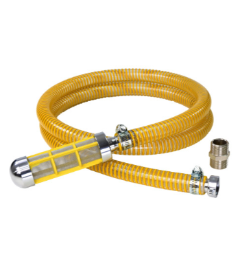 V-TUF HEAVY DUTY CRUSH RESISTANT PUMP SUCTION FEED HOSE KIT (4m) 3/4F AND 3/4M ADAPTER - CODE E1.0104KITN