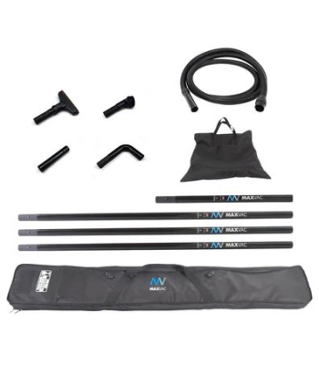 MAXVAC EasyReach Dust Kit, Carbon Fiber, 3.75m incl. basic accessory kit to suit Maxvac DV80 and Supra Machines - Code MV-ERD-38/3.75