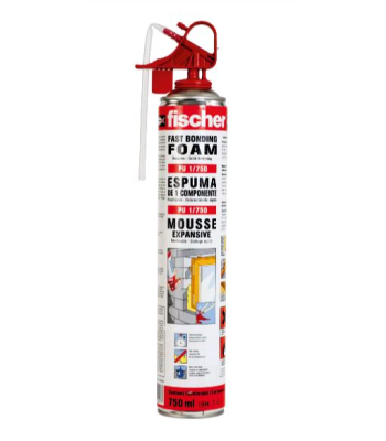 Fischer Rapid Installation Foam PU 1/750 B3 with FIXADAPTER 750ml - Per 12