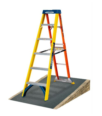 Werner AdjustaStep Fibreglass Stepladder 6 Tread - 75074