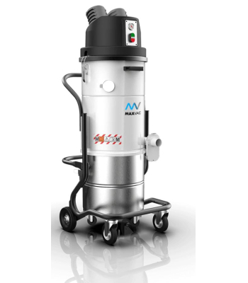 MAXVAC Supra 430 Twin Brushless Motor - SV1-430-MBA-A45R-Z22-II3D - M Class Filter, Atex Industrial Vacuum, 45L Drum, Air Pulse Filter Clean ATEX ZONE 22 - Available in 110/230v