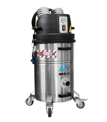 Maxvac Supra 430 MINI Twin Brushless Motor, M Class Filter with 45Ltr Bin. No Filter Clean ATEX ZONE 22 (hose and crevice included only) - Available in 110/230v