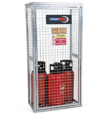 Tradesafe Modular Fully Galvanised Gas Cage 0.85m x 0.5m x 1.8m (Includes Signage)