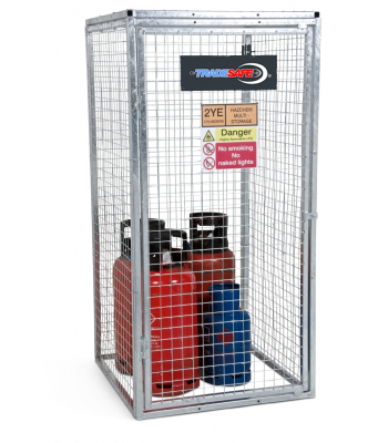 Tradesafe Modular Fully Galvanised Gas Cage 0.9m x 0.9m x 1.8m (Includes Signage)