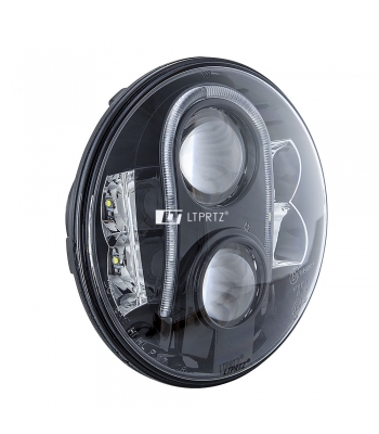 LTPRTZ 7” LED Headlight Black Reflector - Code LTPZ-HL7-2-LHD