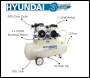 Hyundai HY2150100 4hp 100L Oil Free Low Noise Electric Air Compressor 10.6CFM 145psi Direct Drive - HY2150100