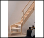 DOLLE Normandie 14 Tread Spruce Open Riser Staircase with 1/4 Turn Bottom to the Right - Code DOLLE-5059320