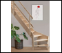 DOLLE Normandie 14 Tread Open Riser Spruce Staircase with 1/4 Turn Left - Code DOLLE-5059321