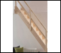 DOLLE Normandie 14 Tread Untreated Spruce Straight Staircase with Closer Risers - includes handrails - Code DOLLE-5081001