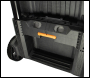 JCB Full Site System, 3-Piece Modular Tool Storage System with Cart, Tool Box, Tool Organiser Case & Heavy-duty 9’’ Wheel Trolley - Code JCB-SITESYS-ST