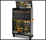 JCB 42’’ Roller Cabinet and Top Tool Chest Stack with Backhoe Loader Wrap - JCBBHLSTACK